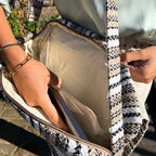 Soft Banjara Laptop Bag – Cream and Grey