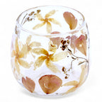 Rosa Floral Glass Straight Candle Holder – 8 × 8cm