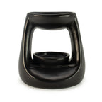 Small Matt Black Ceramic Oil Burner