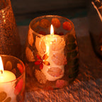 Primavera Floral Glass Vase Candle Holder – 12 × 11cm