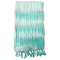 Teal Striped Boho Java Art Scarf – 62 x 200cm