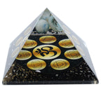 Midnight Om Chakra Orgonite Pyramid – 90mm