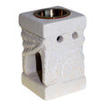 Carved Leaf Sandstone Oil Burner