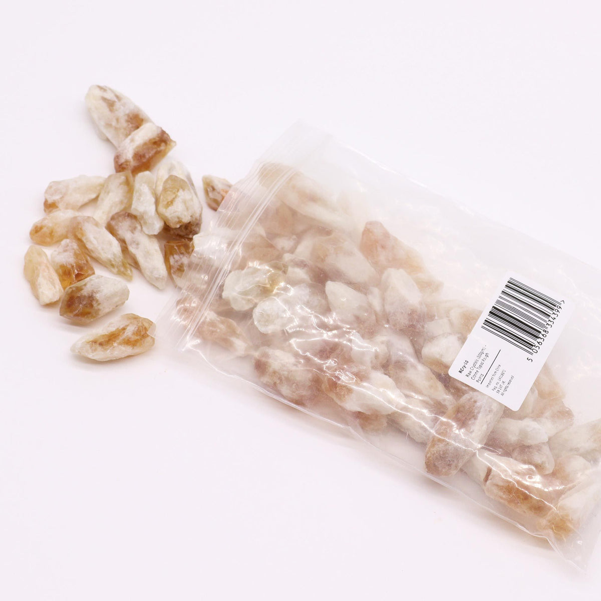 Raw Citrine and Topaz Crystal Points – 500g
