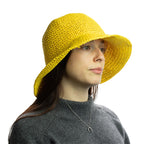 Yellow Floppy Straw Sun Hat