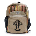 Large Hemp Backpack with Bodhi Tree Design