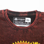 Dragon Mandala Stonewashed Cotton T-Shirt – Maroon XL