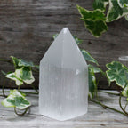 Selenite Pencil Point Tower – 10cm