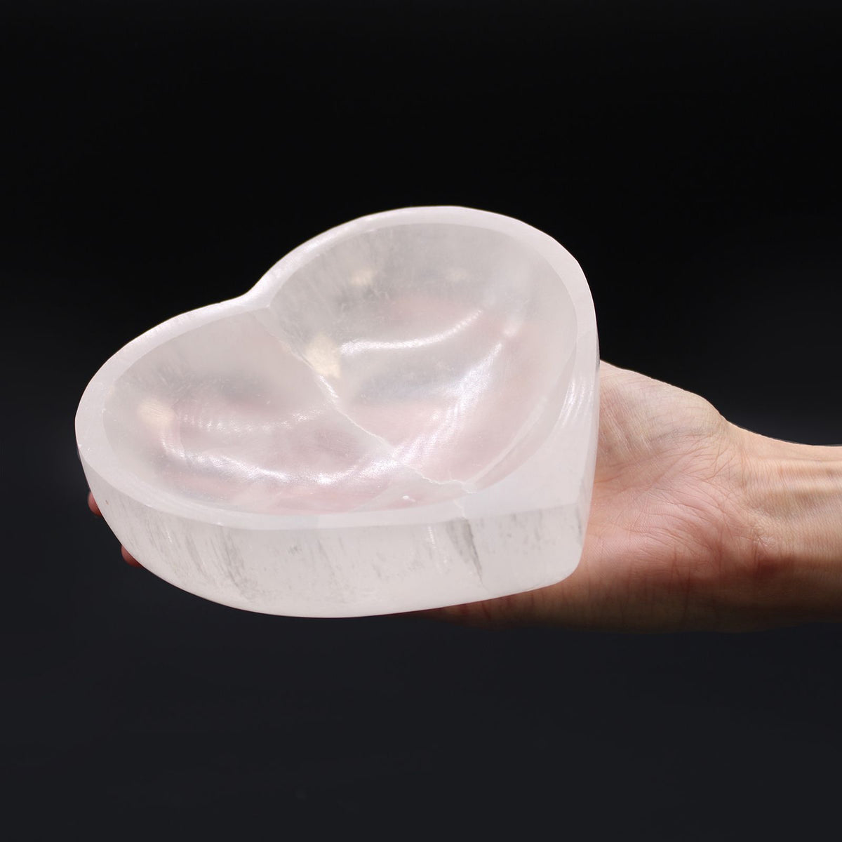 Selenite Heart Bowl – 15cm