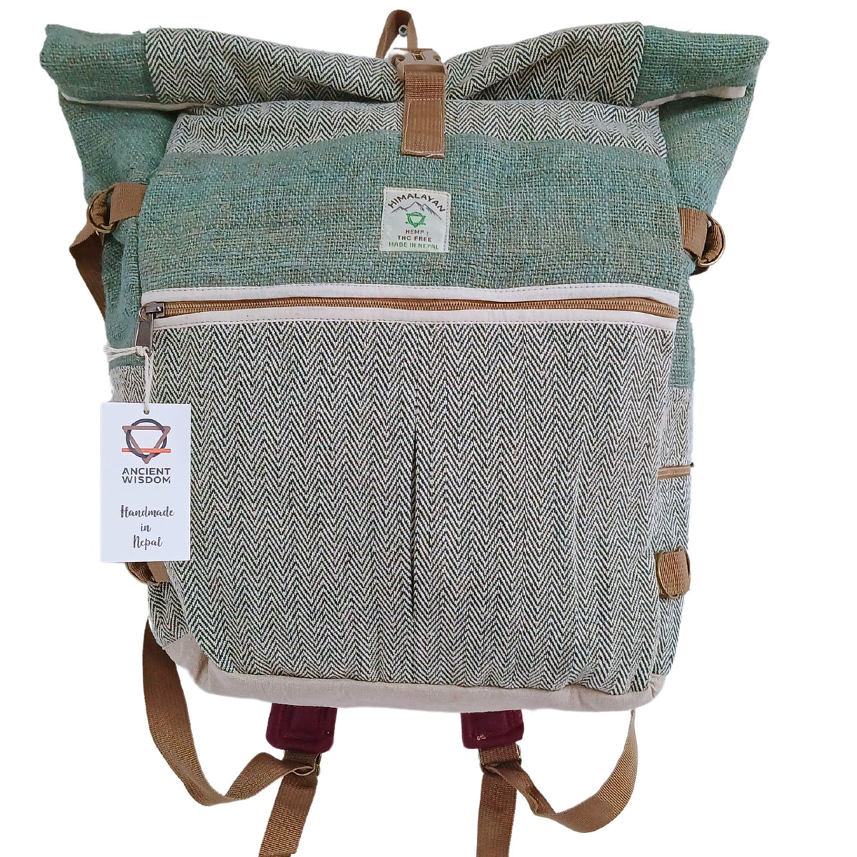 Hemp Trekking Rolling Backpack – Sage
