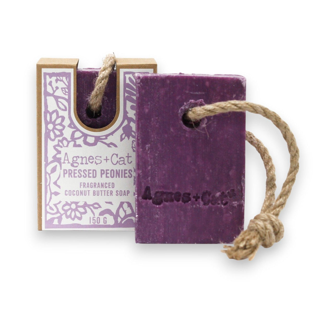 Pressed Peonies Soap on a Rope