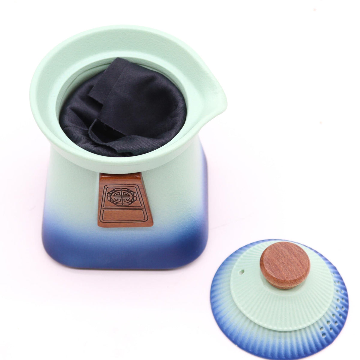 Blue Heaven Herbal Teapot Set with Three Cups