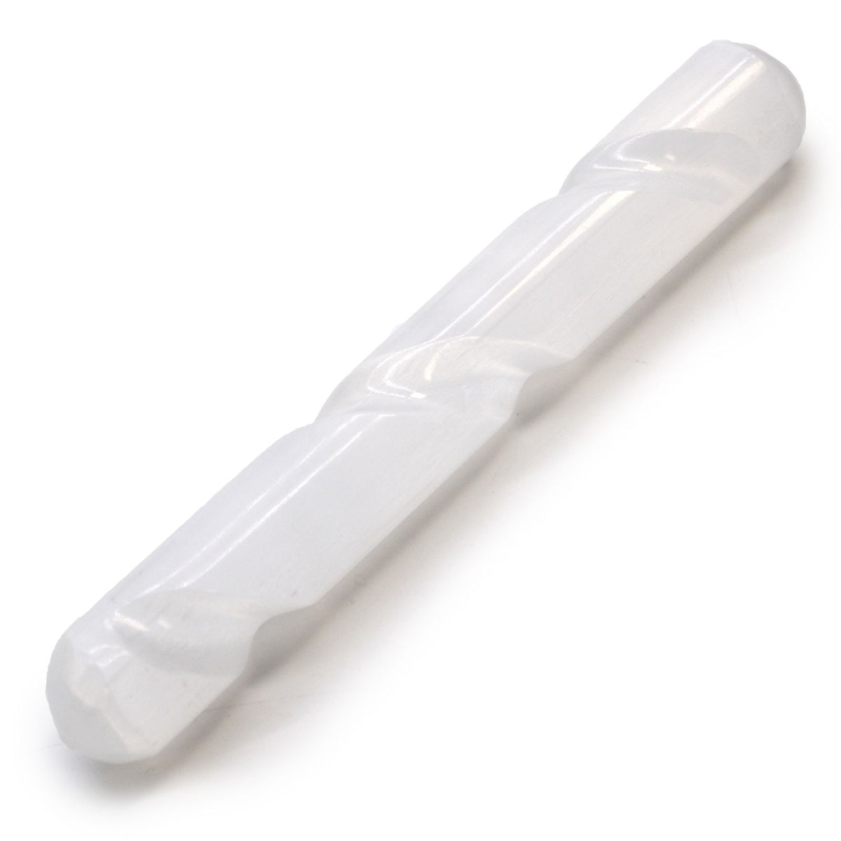 Spiral Selenite Wand with Rounded Ends – 16cm