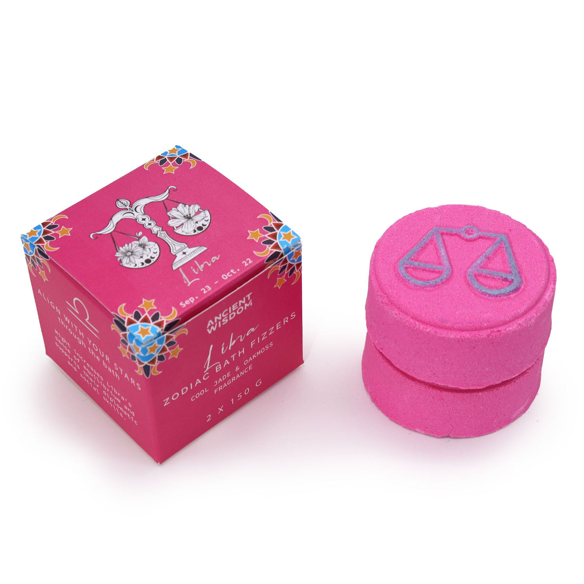 Libra Zodiac Bath Fizzers with Horoscope