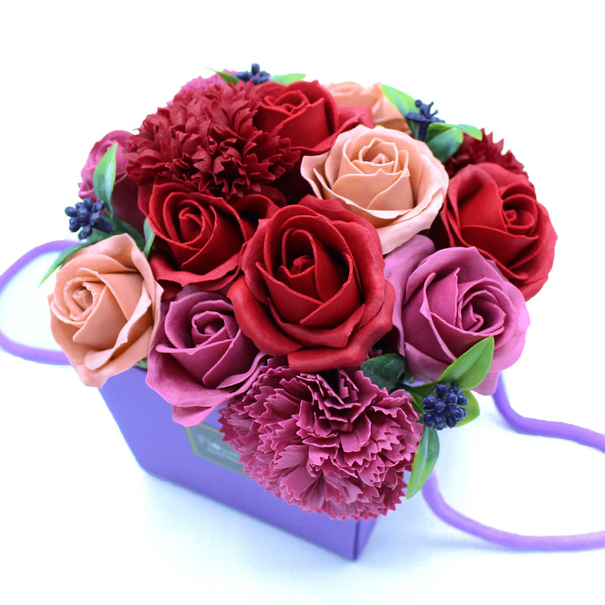 Purple Flower Garden Soap Flower Bouquet