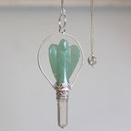 Green Aventurine Angel Pendulum with Ring