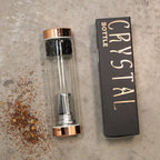 Crystal Glass Tea Infuser Bottle with Onyx