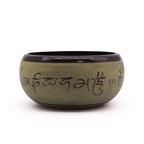 Earth Powder Tibetan Singing Bowl with Five Buddhas – 16cm