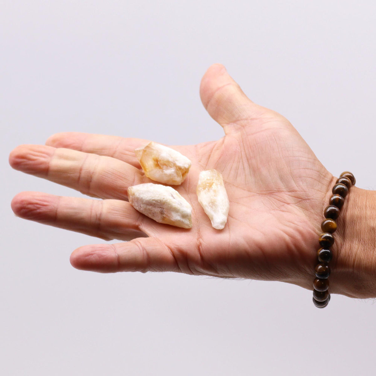 Raw Citrine and Topaz Crystal Points – 500g