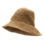 Floppy Straw Sun Hat in Natural and Coffee