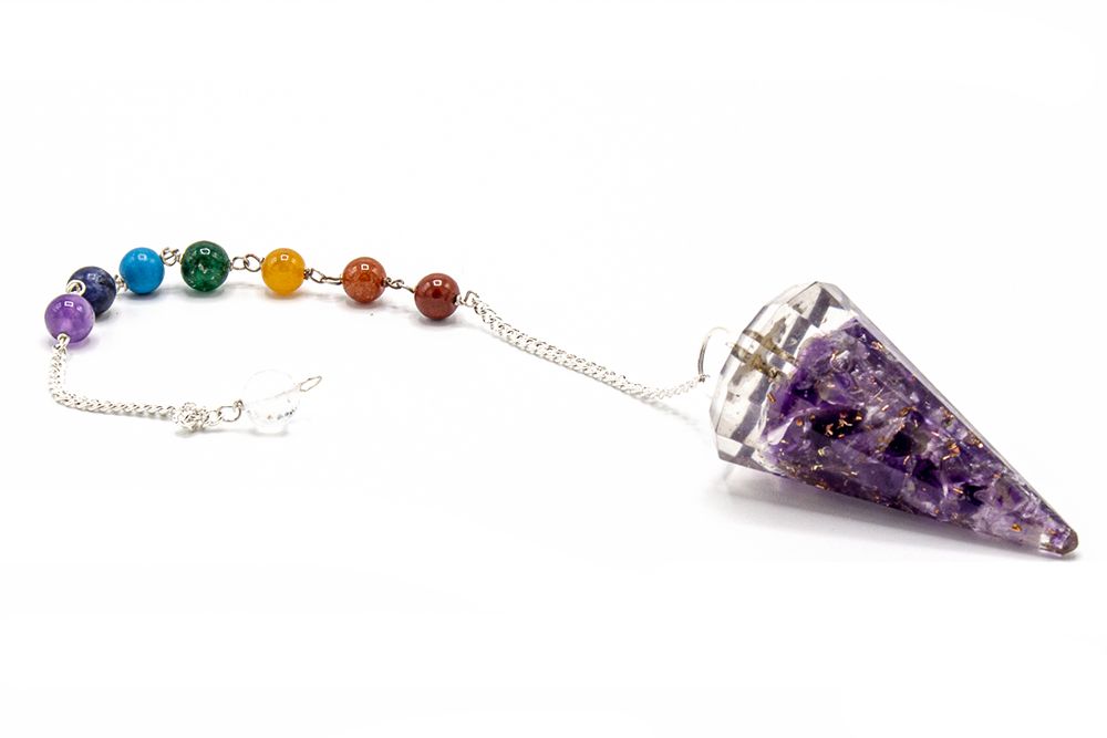 Angel Wing Orgonite Chakra Pendulum