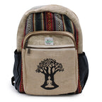 Large Hemp Backpack with Bodhi Tree Design