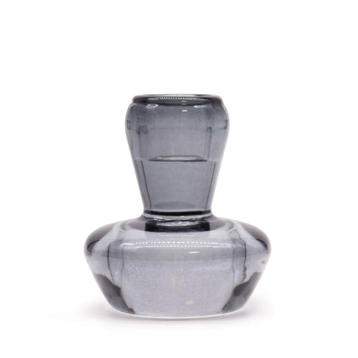 Mushroom Flip Glass Candle Holders – Midnight Grey, Set of 2