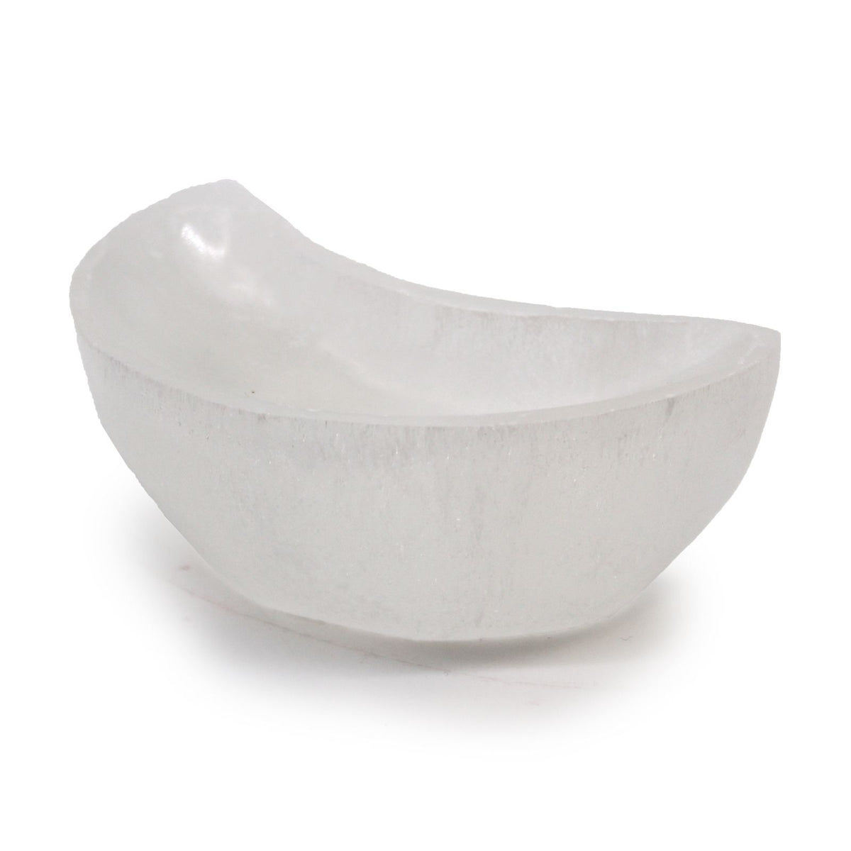 Selenite Moon Bowl – 10cm