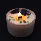 Throat Chakra Crystal Candle