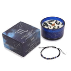 Scorpio Zodiac Crystal Candle with Gemstone Bracelet