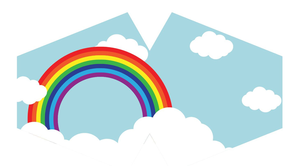 Rainbow Reusable Fashion Face Covering for Adults