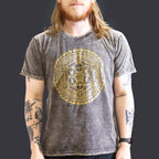 Chakra Dark Grey Stonewashed T-Shirt – Large