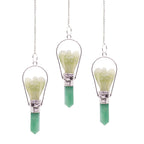Green Aventurine Angel Pendulum with Ring