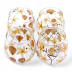 Rosa Floral Glass Straight Candle Holder – 8 × 8cm