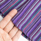 Black and Purple Sari Grandad Shirt – Medium