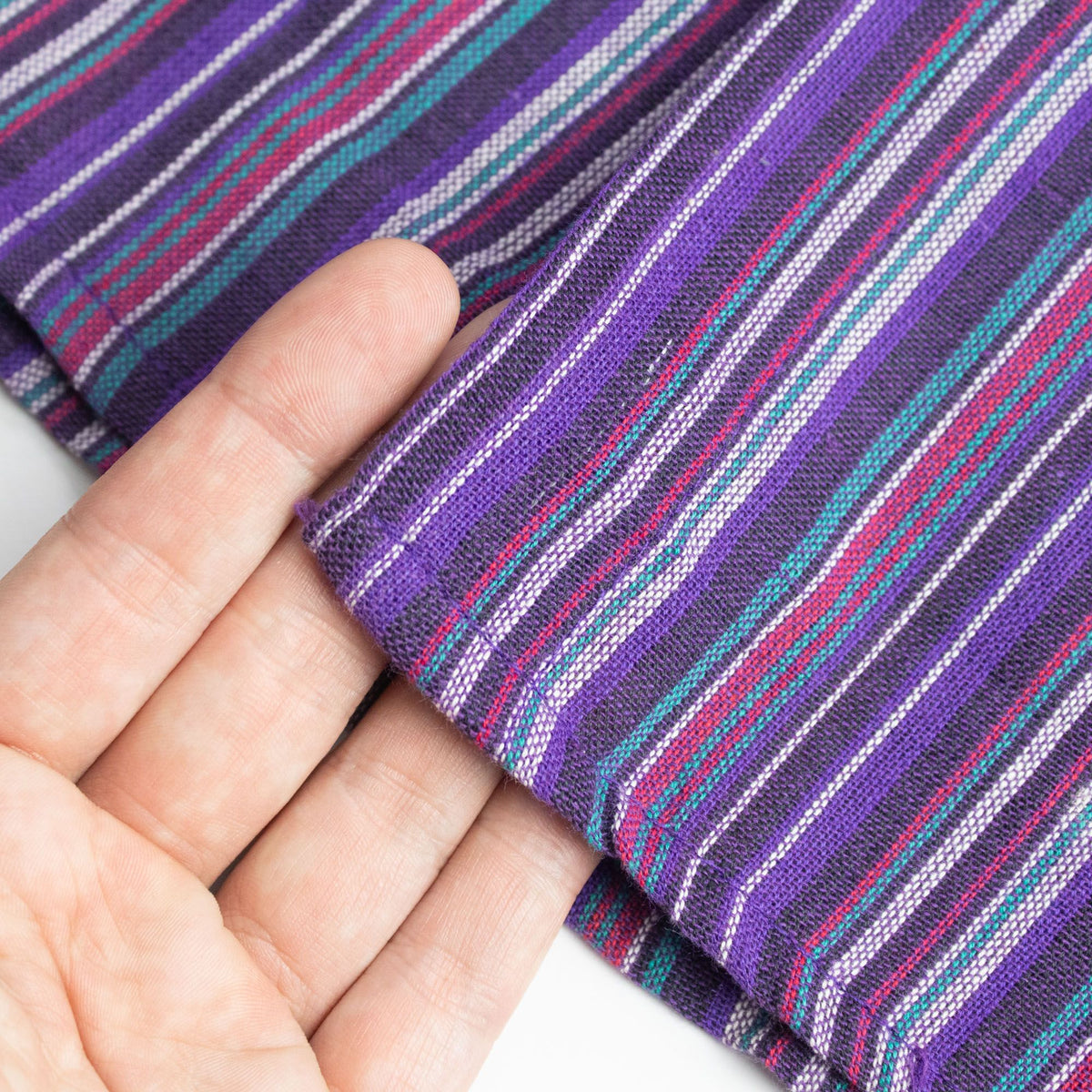 Black and Purple Sari Grandad Shirt – Medium
