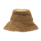 Floppy Straw Sun Hat in Natural and Coffee