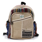 Small Hemp Backpack with Zig-Zag Zips