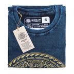 Chakra Blue Stonewashed Cotton T-Shirt – Small