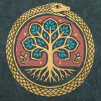 Tree of Life Green Cotton T-Shirt – Large