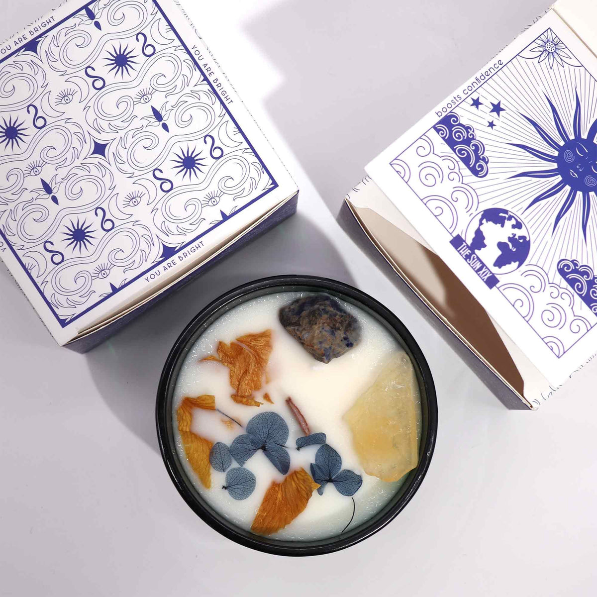 The Sun Crystal Magic Flower Candle