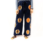Blue and Orange Japanese-Style Lounge Pants