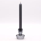 Mushroom Flip Glass Candle Holders – Midnight Grey, Set of 2
