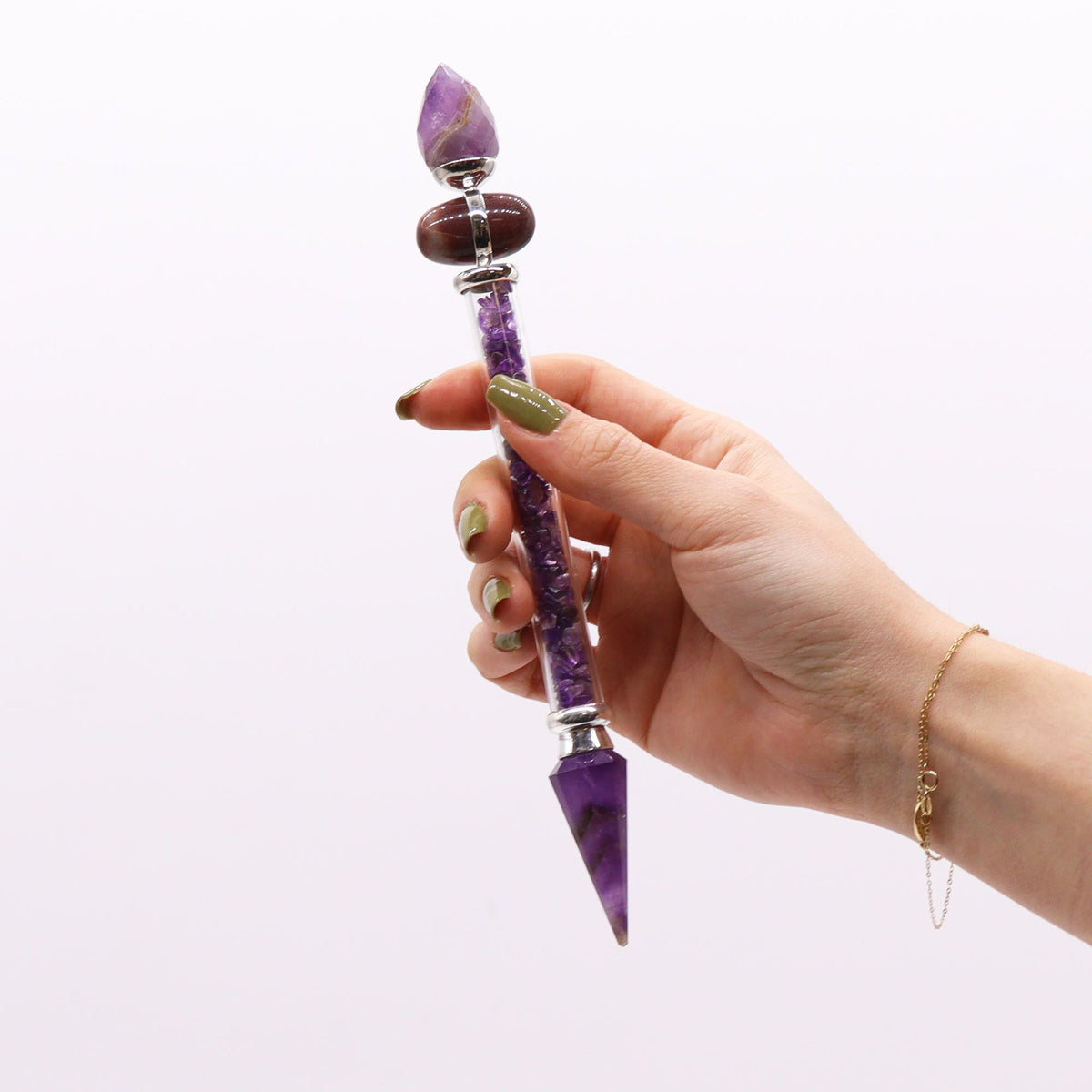 Amethyst Shiva Lingam Gemstone Wand