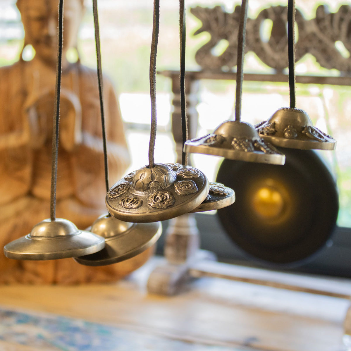 Traditional Plain Tibetan Tingsha Bells – Approx. 7.5cm