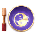 Yin Yang Tibetan Singing Bowl Set – White and Purple, 14cm