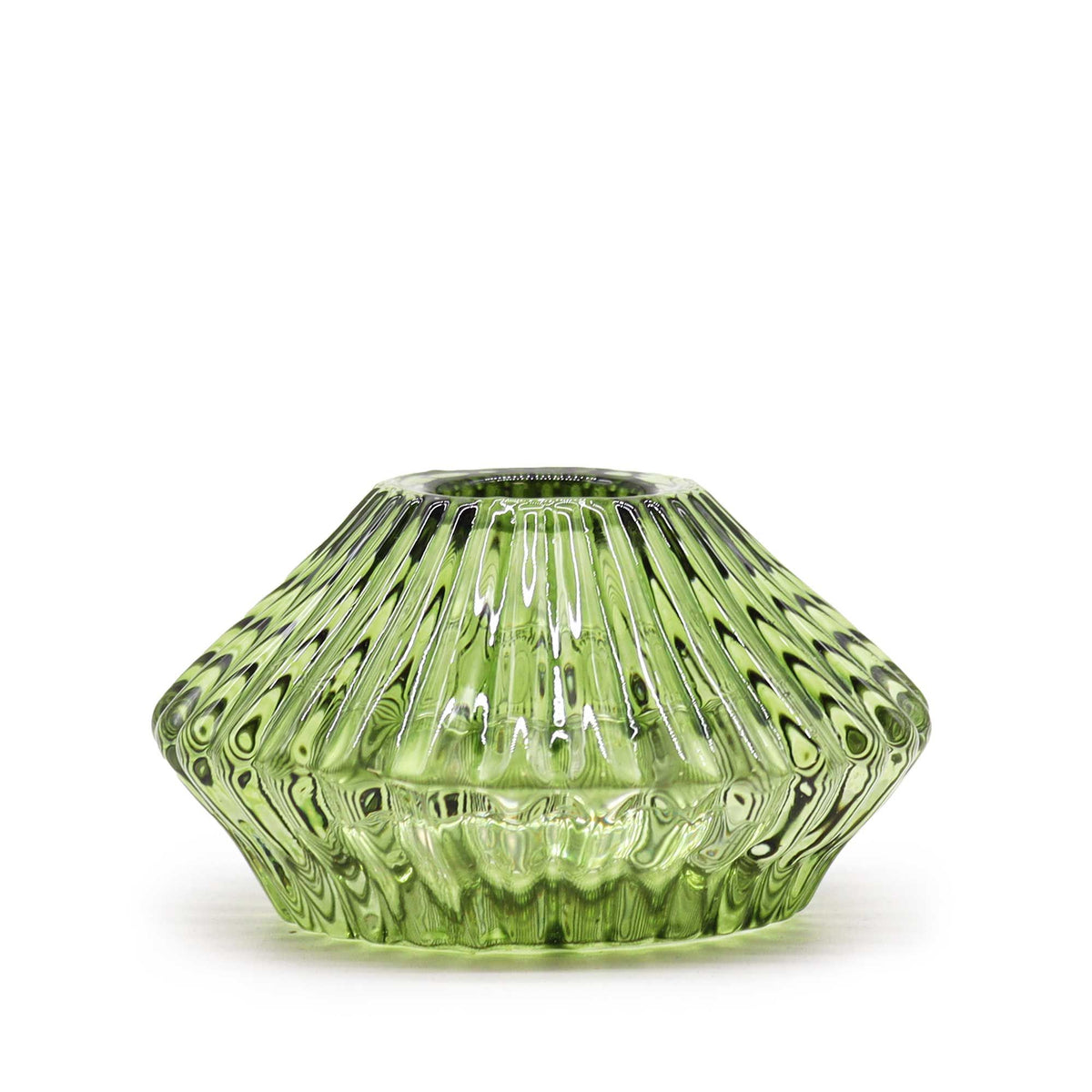 Flower Flip Glass Candle Holders – Garden Jade, Set of 2