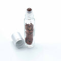 Red Jasper Gemstone Roller Bottle with Silver Cap – 5ml