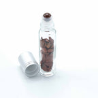 Red Jasper Gemstone Roller Bottle with Silver Cap – 5ml