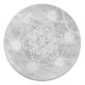 Selenite Sacred Geometry Charging Plate – 18cm